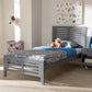 Sedona Modern Classic Mission Style Grey-Finished Wood Twin Platform Bed FredCo
