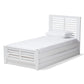 Sedona Modern Classic Mission Style White-Finished Wood Twin Platform Bed with Trundle FredCo