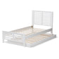 Sedona Modern Classic Mission Style White-Finished Wood Twin Platform Bed with Trundle FredCo