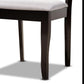 Selby Modern and Contemporary Grey Fabric Upholstered and Dark Brown Finished Wood 5-Piece Dining Set FredCo