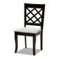 Selby Modern and Contemporary Grey Fabric Upholstered and Dark Brown Finished Wood 5-Piece Dining Set FredCo