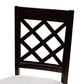Selby Modern and Contemporary Grey Fabric Upholstered and Dark Brown Finished Wood 5-Piece Dining Set FredCo