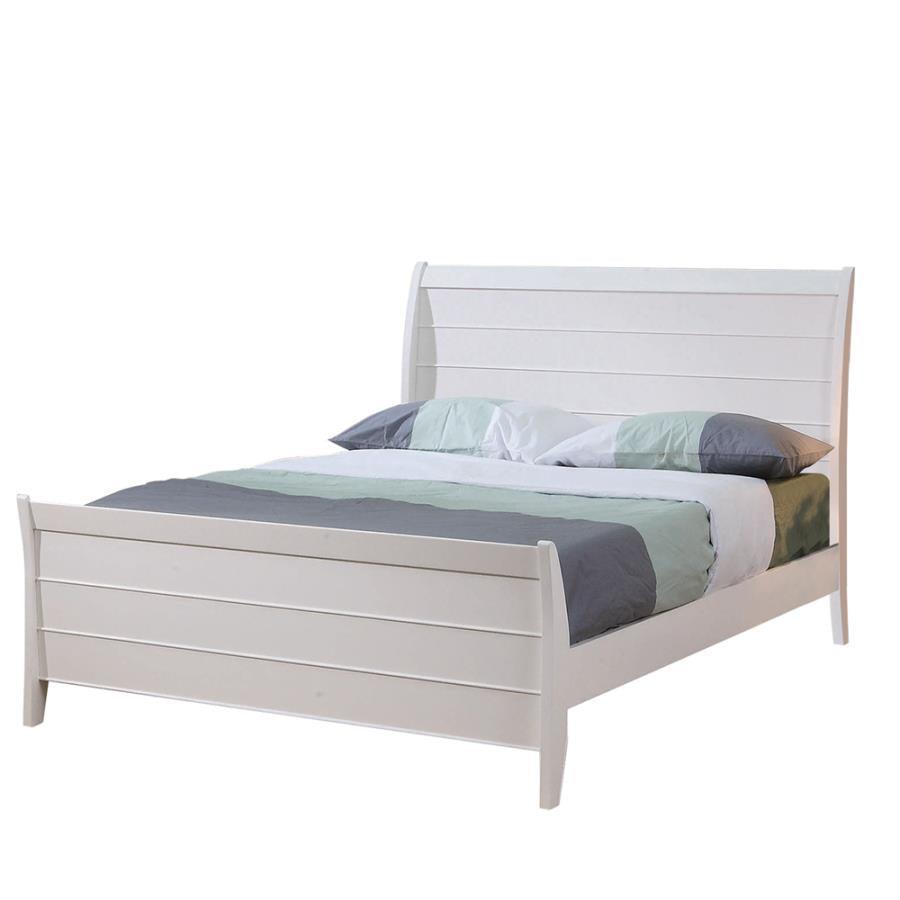 Selena Full Sleigh Platform Bed Buttermilk 400231F Coaster FredCo