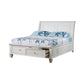 Selena Twin Sleigh Bed with Footboard Storage Buttermilk 400239T Coaster FredCo