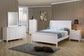 Selena Twin Sleigh Platform Bed Buttermilk 400231T Coaster FredCo
