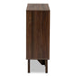 Senja Modern and Contemporary Two-Tone White and Walnut Brown Finished Wood 2-Shelf Bookcase FredCo