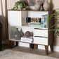 Senja Modern and Contemporary Two-Tone White and Walnut Brown Finished Wood 2-Shelf Bookcase FredCo