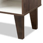 Senja Modern and Contemporary Two-Tone White and Walnut Brown Finished Wood 9-Shelf Bookcase FredCo