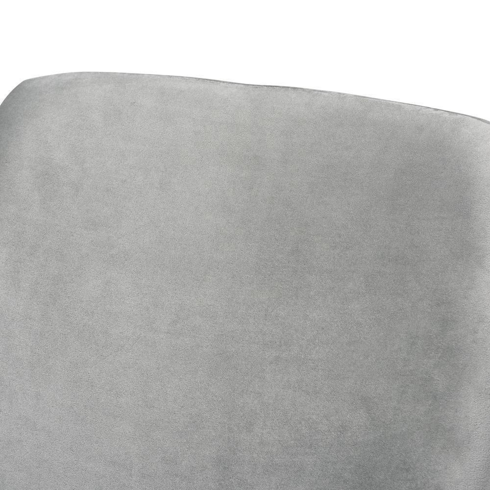 Sennet Glam and Luxe Grey Velvet Fabric Upholstered Gold Finished Armchair FredCo