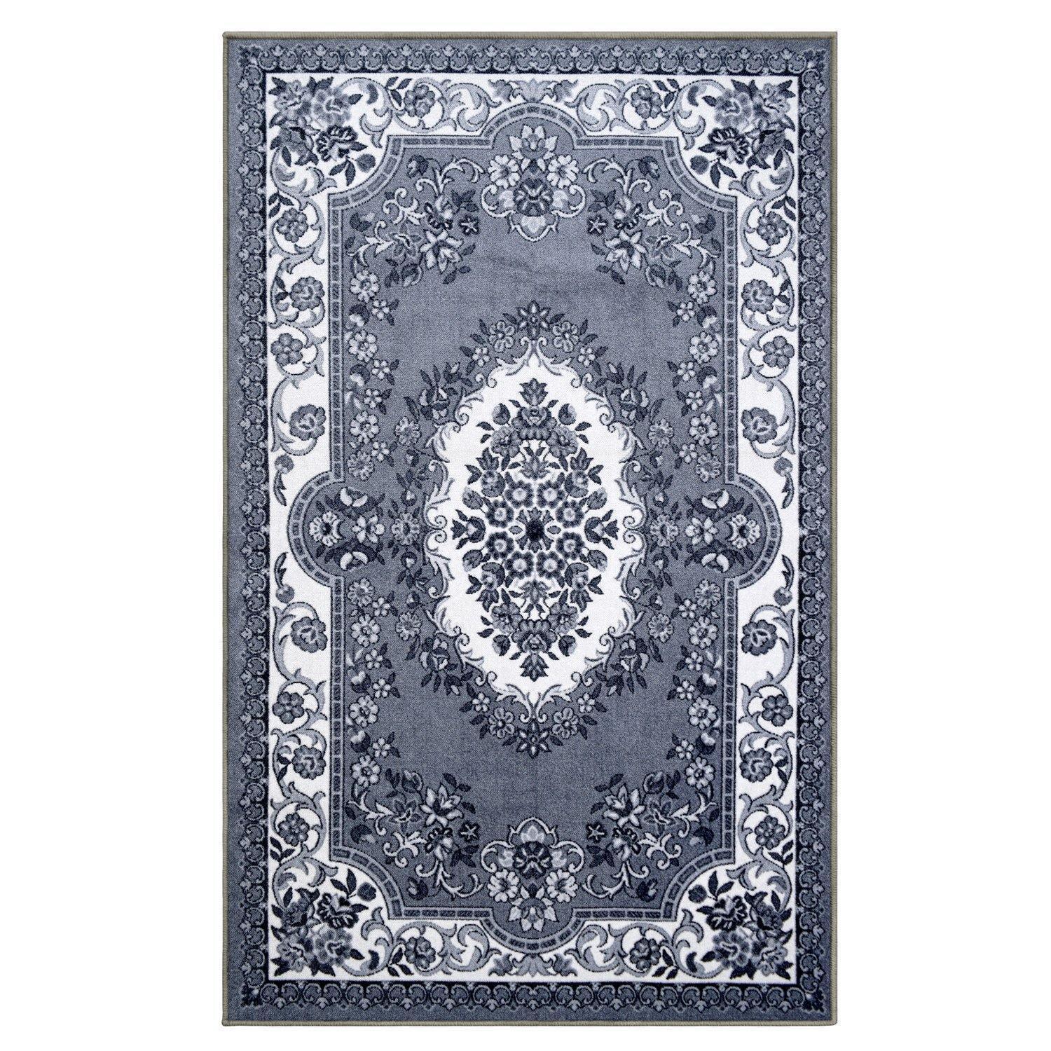 Seraphina Non-Slip Foldable Vintage Floral Rug FredCo