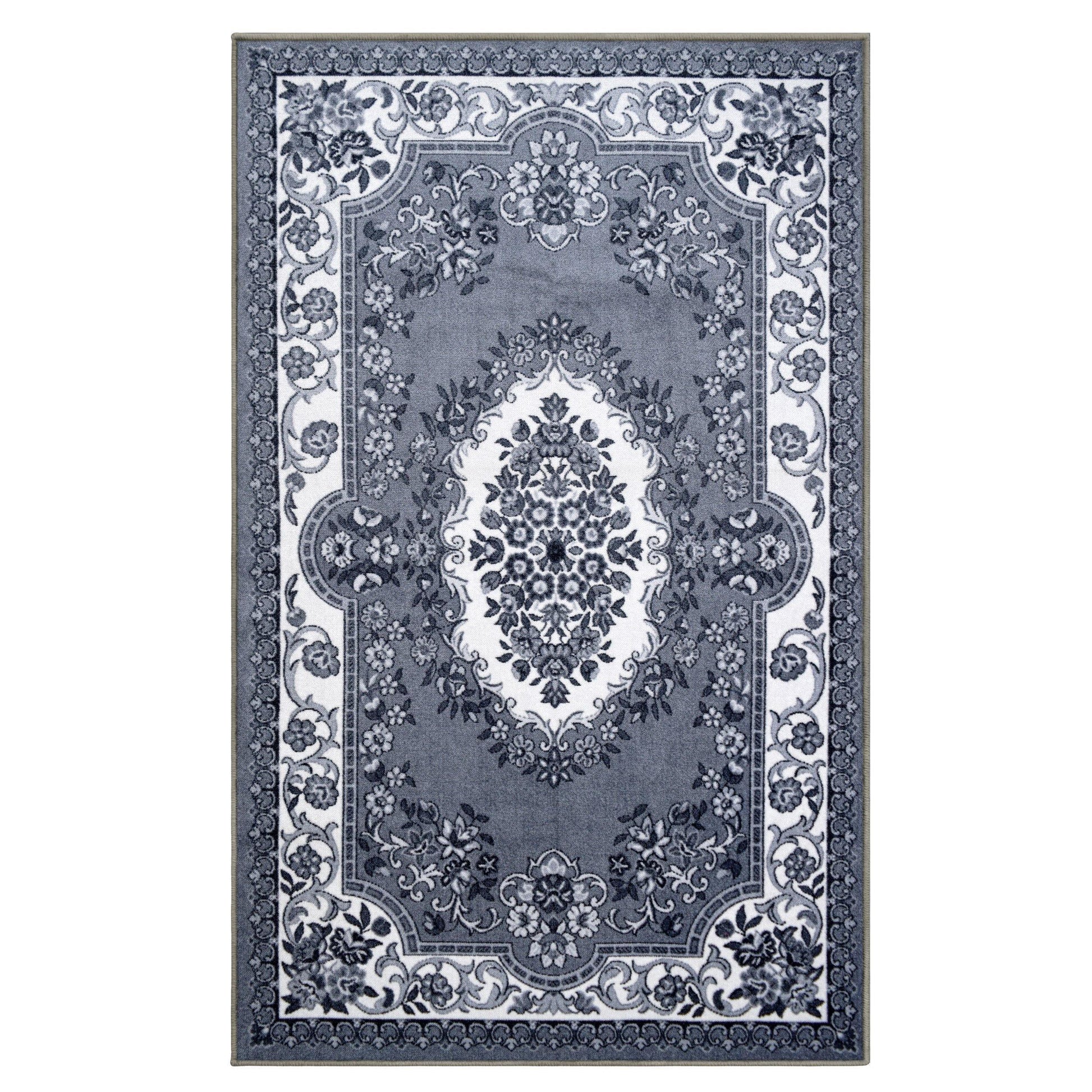 Seraphina Non-Slip Foldable Vintage Floral Rug FredCo