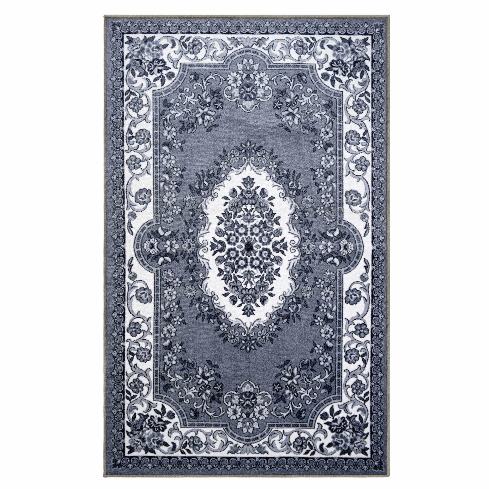 Seraphina Non-Slip Foldable Vintage Floral Rug FredCo