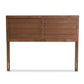 Seren Mid-Century Modern Walnut Brown Finished Wood Queen Size Headboard FredCo