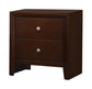Serenity Rectangular 2-drawer Nightstand Rich Merlot 201972 Coaster FredCo