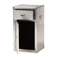 Serge French Industrial Silver Metal 1-Door Accent Storage Cabinet FredCo