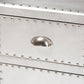 Serge French Industrial Silver Metal 1-Door Accent Storage Cabinet FredCo