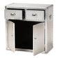 Serge French Industrial Silver Metal 2-Door Accent Storage Cabinet FredCo