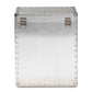 Serge French Industrial Silver Metal 2-Drawer Accent Storage Cabinet FredCo