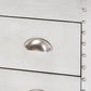 Serge French Industrial Silver Metal 3-Drawer Accent Storage Cabinet FredCo