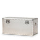 Serge French Industrial Silver Metal Storage Trunk FredCo
