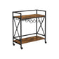 Serving Cart with Glass Stemware Rack and Wine Bottle Holders FredCo