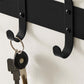 Set of 2 Black Metal Coat Rack with Hooks FredCo