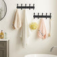 Set of 2 Black Metal Coat Rack with Hooks FredCo