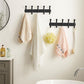 Set of 2 Black Metal Coat Rack with Hooks FredCo