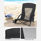 Set of 2 Black Portable Beach Chair FredCo