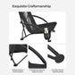 Set of 2 Black Portable Beach Chair FredCo
