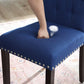 Set of 2 Blue Dining Chairs with Backrest FredCo