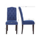 Set of 2 Blue Dining Chairs with Backrest FredCo