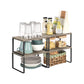 Set of 2 Brown Spice Rack Kitchen Organizer Shelf FredCo