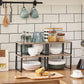 Set of 2 Brown Spice Rack Kitchen Organizer Shelf FredCo