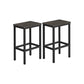 Set of 2 Charcoal Gray & Black Bar Stools FredCo