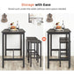 Set of 2 Charcoal Gray & Black Bar Stools FredCo