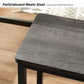 Set of 2 Charcoal Gray & Black Bar Stools FredCo