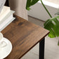 Set of 2 Chestnut Brown Side Table with Shelves FredCo