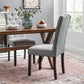 Set of 2 Dining Chair with High Backrest Light Gray FredCo