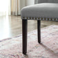 Set of 2 Dining Chair with High Backrest Light Gray FredCo