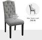 Set of 2 Dining Chair with High Backrest Light Gray FredCo