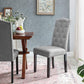 Set of 2 Dining Chair with High Backrest Light Gray FredCo