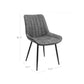 Set of 2 Dining Chairs with Backrest Gray FredCo
