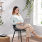 Set of 2 Dining Chairs with Backrest Gray FredCo