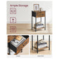 Set of 2 End Tables 24" Rustic Brown FredCo