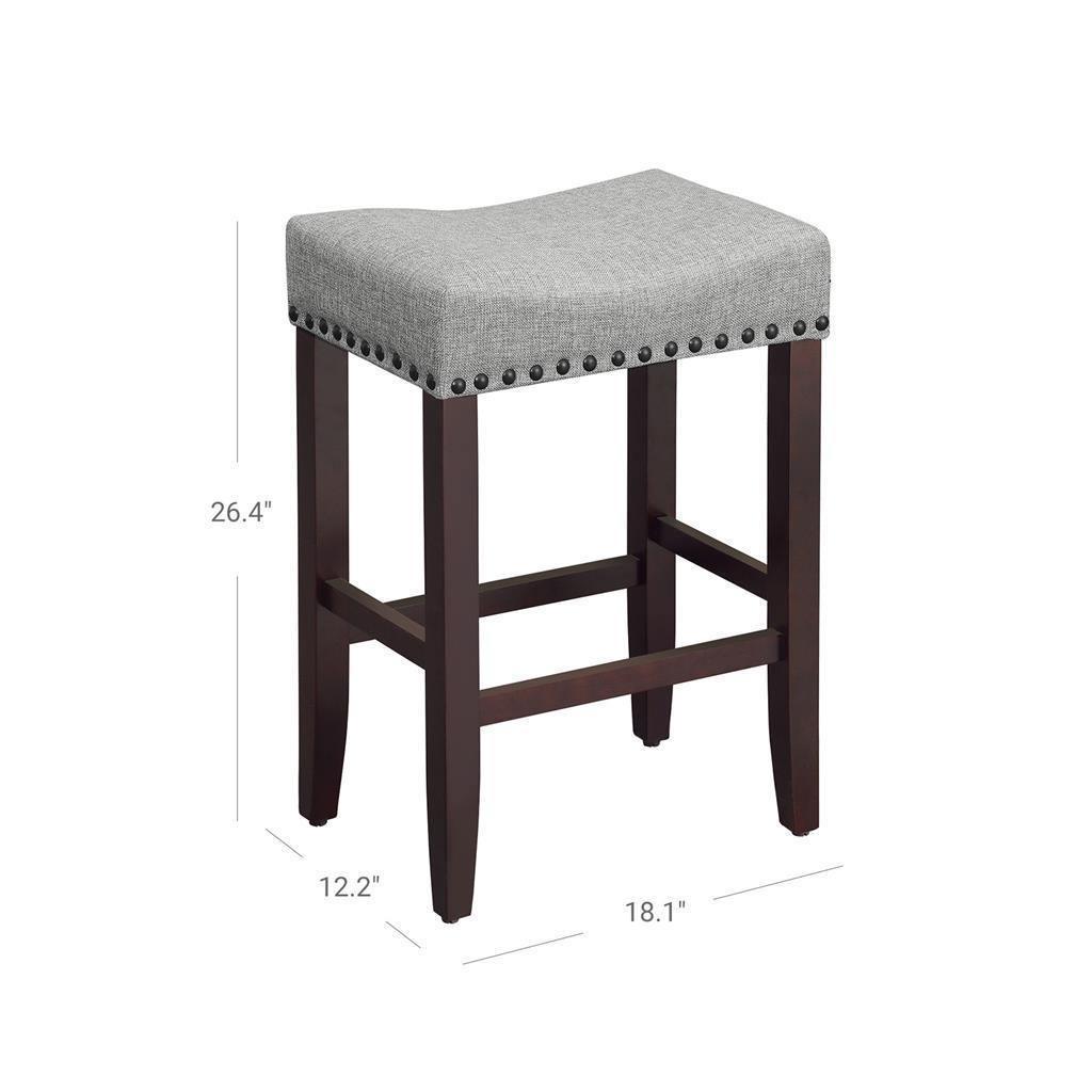 Set of 2 Gray Bar Counter Dining Stools FredCo