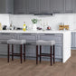Set of 2 Gray Bar Counter Dining Stools FredCo