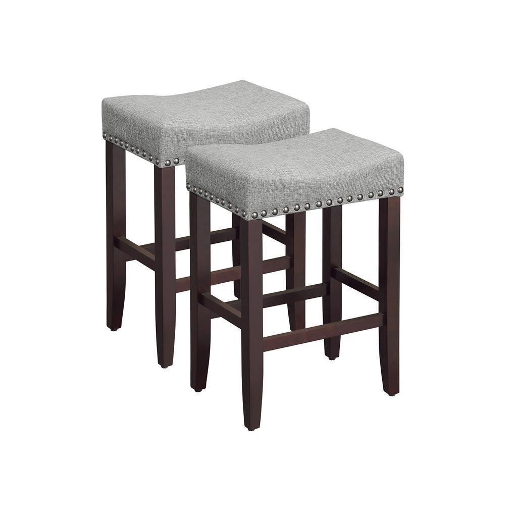 Set of 2 Gray Bar Counter Dining Stools FredCo
