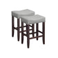 Set of 2 Gray Bar Counter Dining Stools FredCo
