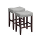 Set of 2 Gray Bar Counter Dining Stools FredCo